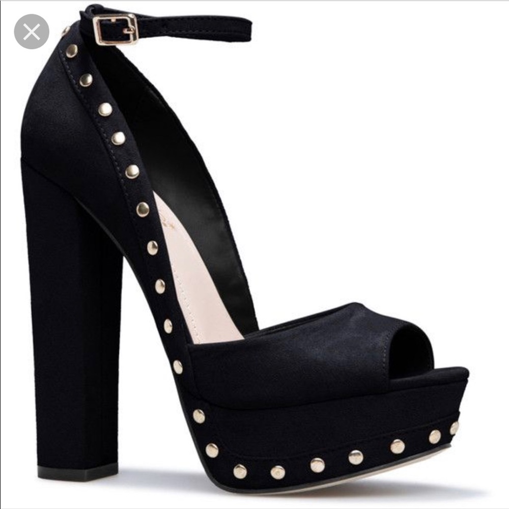 Black Studded Heel